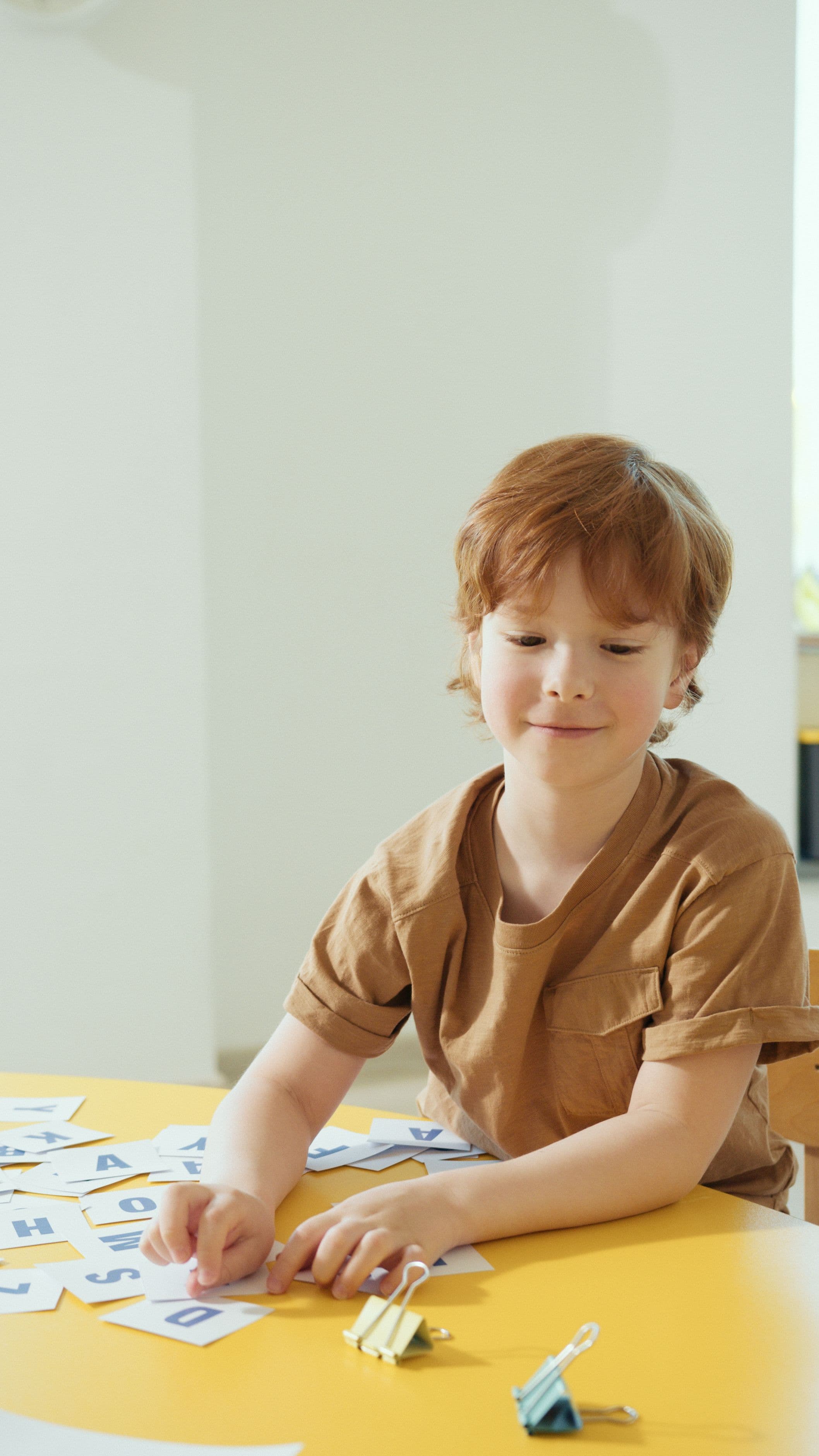 Child participating in an early learning activity